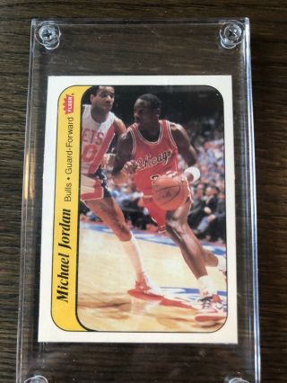 1986 - 1987 Fleer Michael Jordan Chicago Bulls Sticker Rc Centered