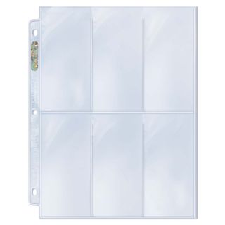 10 X Ultra Pro 6 - Pocket Tall Binder Album Folder Pages Platinum 2 - 1/2 " X 5 - 1/4 "