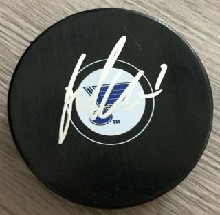 Pat Maroon Signed Autograph St.  Louis Blues Nhl Logo Puck A W/exact Proof