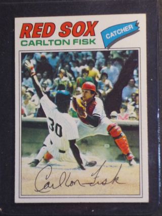 1977 Topps Carlton Fisk 640 Red Sox Nm/mt