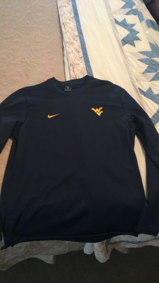 West Virginia Mountaineers Nike Dri Fit Sweatshirt Adult Medium Team Issued