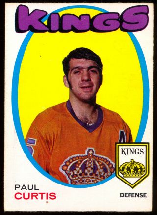 1971 72 Opc O Pee Chee Hockey 4 Paul Curtis Ex - Nm Los Angeles L A Kings Card