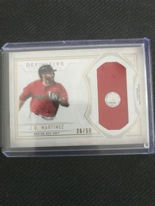 2019 Topps Definitive J.  D.  Martinez Game Jersey With Mlb Game Info Ed /50