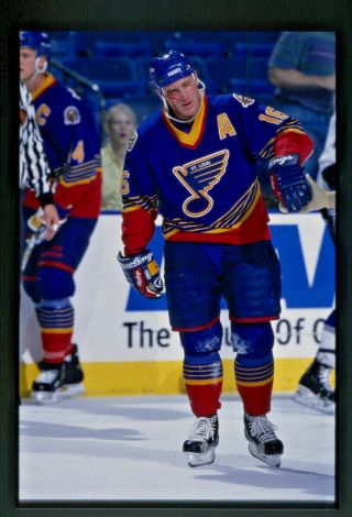 Brett Hull St Louis Blues Nhl Hockey 35mm Color Slide (file - 00483)