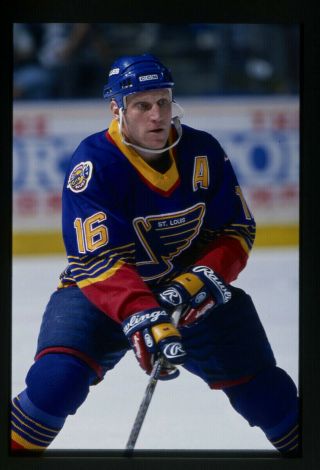 Brett Hull St Louis Blues Nhl Hockey 35mm Color Slide (file - 00486)