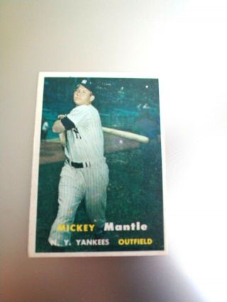 1957 Topps Mickey Mantle York Yankees 95.