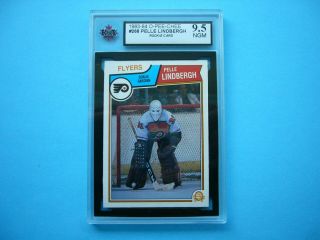 1983/84 O - Pee - Chee Nhl Hockey Card 268 Pelle Lindbergh Rookie Ksa 9.  5 Ngm Opc