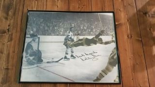 Bobby Orr Stanley Cup Goal Autographed 16x20 Framed Picture