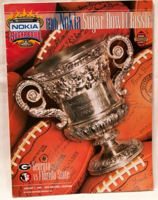 2003 Georgia Florida State Sugar Bowl Football Game Program
