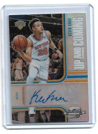 2018 - 19 Contenders Optic Kevin Knox Up & Coming Rookie Prizm Auto Knicks 99
