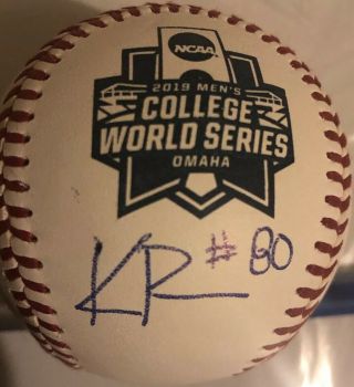 2019 Kumar Rocker Vanderbilt Signed Autograph Cws Baseball College World Series