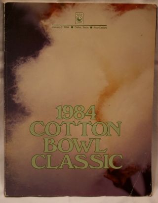 1984 Cotton Bowl Georgia Texas Football Game Program