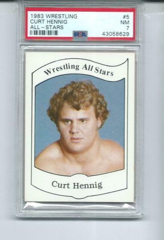 1983 Wrestling All Stars Curt Hennig 5 Psa 7 Nm