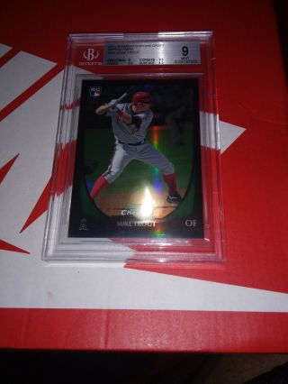 2011 Bowman Chrome Draft Refractors Mike Trout Rookie Card Bgs 9 2
