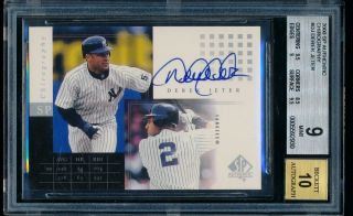 Derek Jeter Bgs 9 10 On Card Auto 2000 Sp Authentic Chirography Autograph