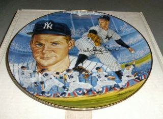 Whitey Ford Autographed 1990 Gartlan Yankees Signed Plate Auto D /2360