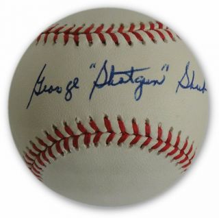 George Shotgun Shuba Hand Signed Autographed Mlb Baseball Brooklyn La Dodgers