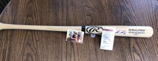 Kevin Kiermaier Autographed Signed Inscribed Bat Game Tampa Bay Rays Loa
