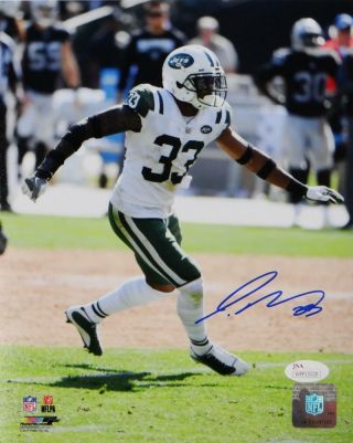 Jamal Adams Autographed York Jets 8x10 Pf Photo Running - Jsa W Auth Blue