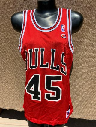 Vintage Michael Jordan 45 Bulls Jersey Champion Stitched Size 40