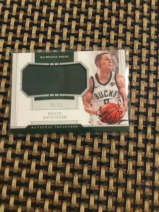 Donte Divincenzo 18 - 19 National Treasures Rookie Jersey 86/99