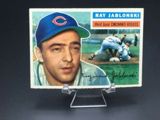 1956 Topps Baseball Ray Jablonski (gray Back) Ex/ex - Mt 86 Cincinnati Redlegs