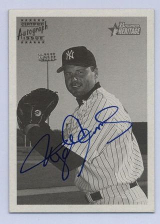 Roger Clemens Yankees 2001 Bowman Heritage Autograph Auto Bha - Rc
