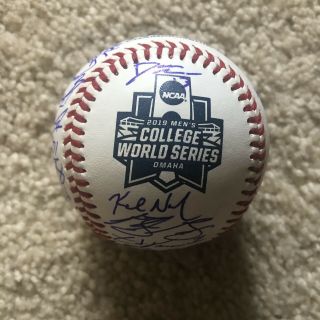 2019 Auburn Tigers Signed College World Series Game Ball