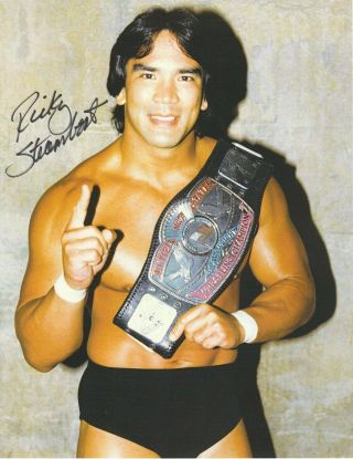 Ricky " The Dragon " Steamboat Autographed Wrestling Photo Highspots.  Com Wwe