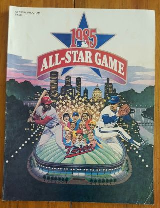 1985 Mlb All Star Game Official Program W Card Sheets Intact Minnesota