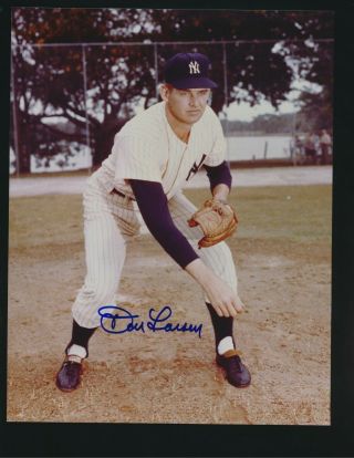 Don Larsen Signed Auto Autograph 8x10 Color Photo York Yankees