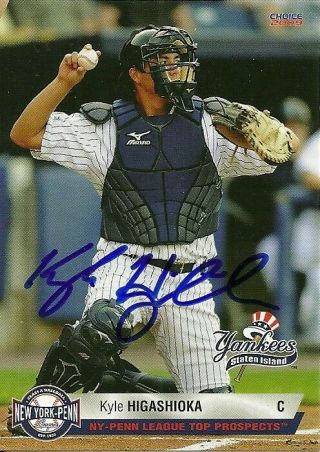 2009 Staten Island Yankees Kyle Higashioka Signed Card Ny Penn League Autograph