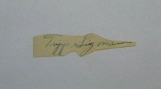 Tripp Sigman 1929 - 30 Phillies Cut Signature On Index Card Came Out Of Jsa Book