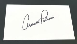Arnold Palmer Legendary Golfer Signed Autograph 3x5 Index Card Masters Champion