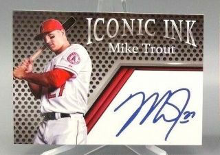 Mike Trout 2019 Iconic Ink " Autographed Edition " Card Gem