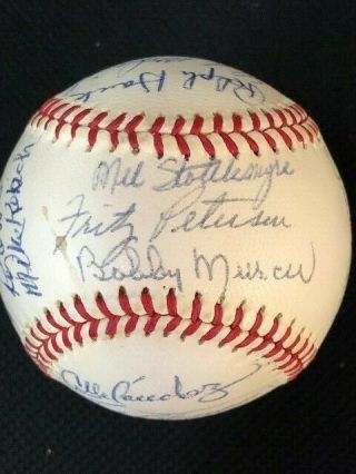 1972 Ny Yankees Team Signed Baseball - Stottlemyre - Alou - White