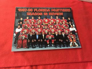 1997 - 98 Florida Panthers Post - Season In Review Hockey Media Guide