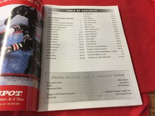 1997 - 98 Florida Panthers Post - Season in Review Hockey Media Guide 2