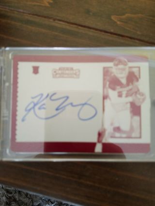 2019 Contenders Draft Kyler Murray One Of One Printing Plate D 1/1 Auto Rookie