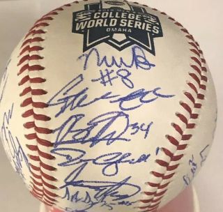 2019 Louisville Cardinals Signed Autograph Cws Baseball College World Series 3