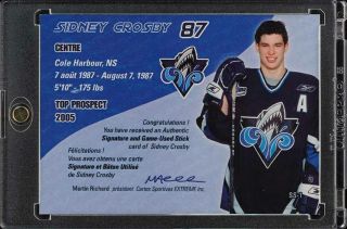 2005 Sportives Extreme Top Prospect Sidney Crosby ROOKIE AUTO PATCH /150 (PWCC) 2