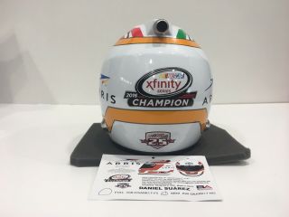 DANIEL SUAREZ NASCAR Signed Autographed ARRIS Mini Helmet 3