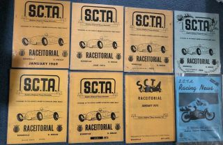 Vintage Scta (southern California Timing Assoc. ) Racing Programs 1969 - 71,  74,  89