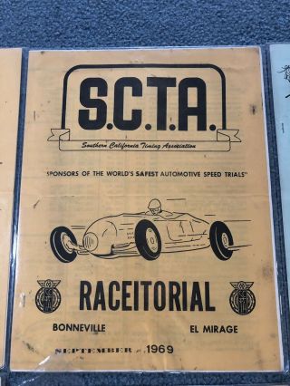 Vintage SCTA (Southern California Timing Assoc. ) racing programs 1969 - 71,  74,  89 4