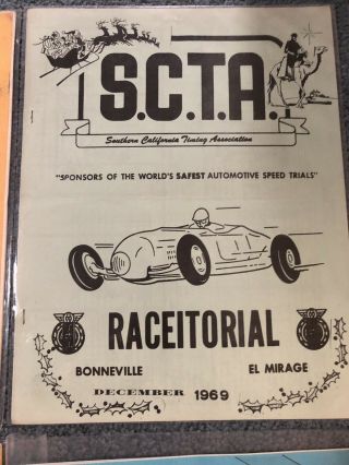 Vintage SCTA (Southern California Timing Assoc. ) racing programs 1969 - 71,  74,  89 5