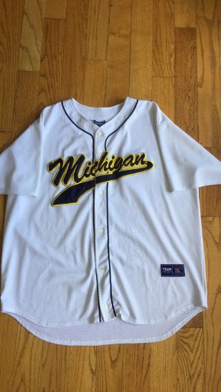 Michigan Wolverines Baseball Jersey No Name On Back Size Xl