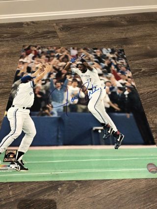 Joe Carter Autographed Toronto Blue Jays 16x20 W/coa 1993 World Series Hr Wproof