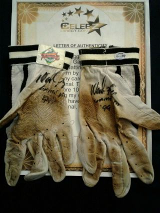 Wade Boggs 100 Authentic Game & Autographed Batting Gloves With Cert.