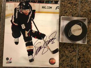 Nhl Anaheim Ducks Teemu Selanne Autographed Puck/photo