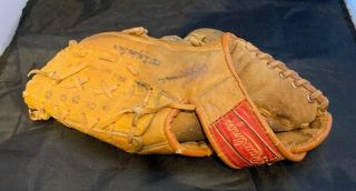 Vintage Rawlings Mickey Mantle Autographed Baseball Glove Model Gj99 Mitt Rh